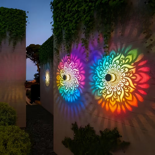 Norvello Solar Mandala Wall Light – Outdoor Ambient Glow Decor