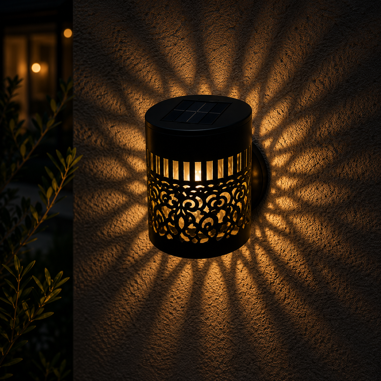 Norvello Solar Mandala Wall Light – Outdoor Ambient Glow Decor
