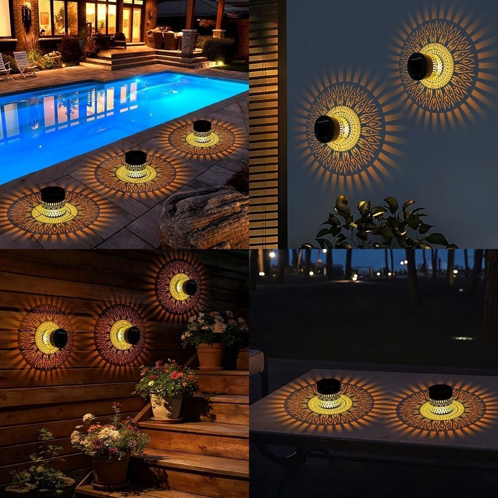 Norvello Solar Mandala Wall Light – Outdoor Ambient Glow Decor